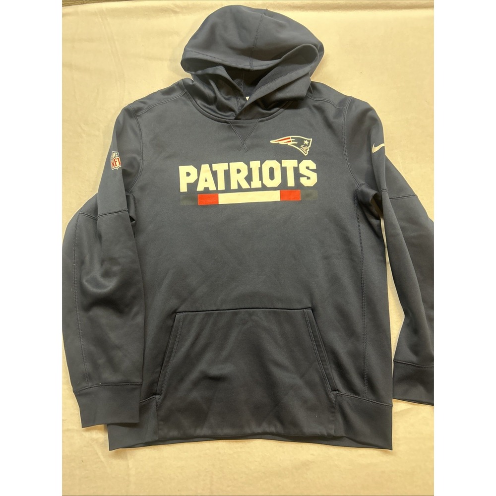 NFL Onfield Apparel Patriots Youth Kidsβ Blue Hoodie Sweatshirt XL
